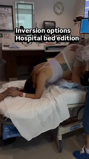 Inversions are a great position to get into if we think baby may be in a funky position to give them space to reposition There are different option you can use in labor, even in the hospital…because who wants to put their hands on the floor 🤢🤢 AND with an epidural! When inverting we hold it for 3 contractions, 30minutes, or until we feel a change!! Did you try any of these options out? Comment UPSIDE DOWN for more information on when and why inversions help! | MamasteFit: Pre/Postnatal Fitness