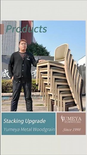 From 5 to 8 Chairs! Yumeya Stacking Tech Upgrade — Spring Launch Mar 14 🔥