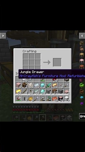 HOW TO BUILD A WORKBENCH IN MINECRAFT #minecraft #MRCRAYFISH #tutorial