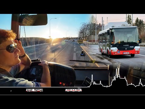 Mrazivé jasno a čilá Sorka - První šichta 2026 🚌 Bus cab view Brno