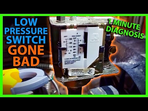 Refrigeration Low Pressure Switch Troubleshooting - Failed Low Pressure Switch