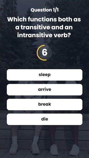 Which functions both as a transitive and an intransitive verb? #shorts