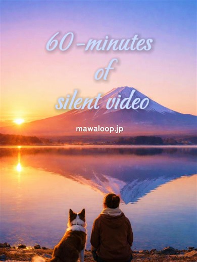 【60分無音放置動画】【60-minutes of silent video】 犬と一緒に、初日の出🌅 The First Sunrise, with My Dog. #まわループ #放置動画 #初日の出 #景色 #relaxingvideos