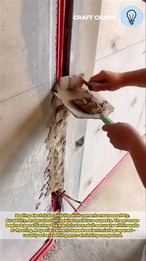 The process of professional electrical conduit sealant from cement