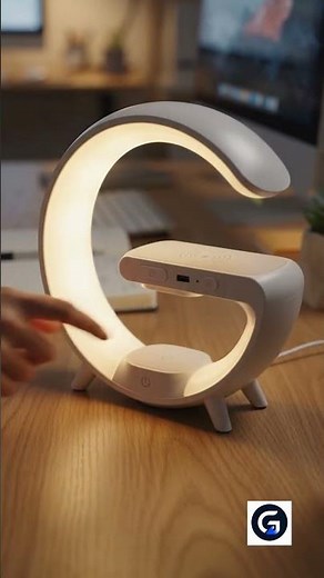 Intelligent G-Shaped LED Lamp | Wireless Charger, Bluetooth Speaker & Alarm Clock #gadgets
