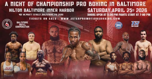 Major boxing event coming to downtown Baltimore April 25
