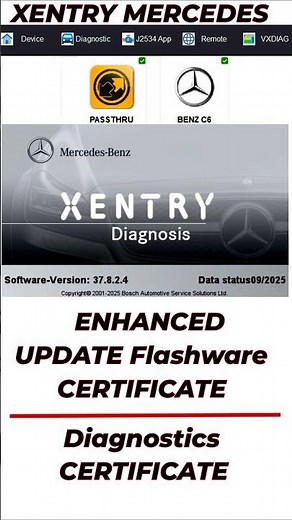Zenzefi Certificate 2026 and Enhanced Zenzefi Certificate 2026 for Xentry 2025.09 & Xentry 2025.12