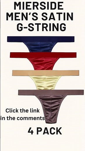 MIERSIDE Men’s Satin G-String 🩲 | 4-Pack Luxury Comfort & Style #shorts