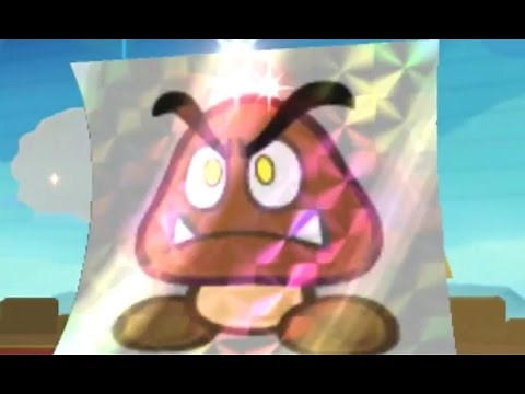 Paper Mario: Sticker Star Walkthrough - W1-6 Goomba Fortress / Megasparkle Goomba Boss Fight