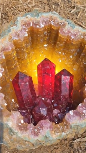 OMG 😱 Diamond Hunter Found $110K Ruby Crystal Towers in Massive Citrine Geode 💎