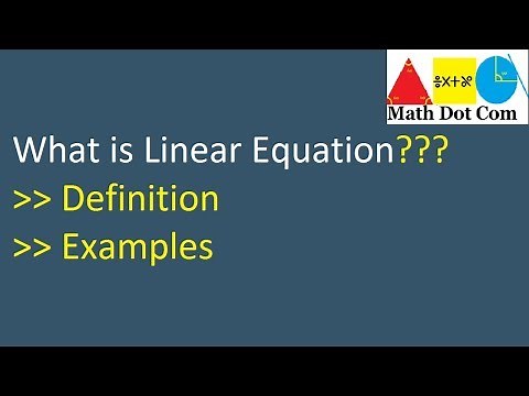 what is Linear equation | Linear Equation in one variable | Math Dot Com