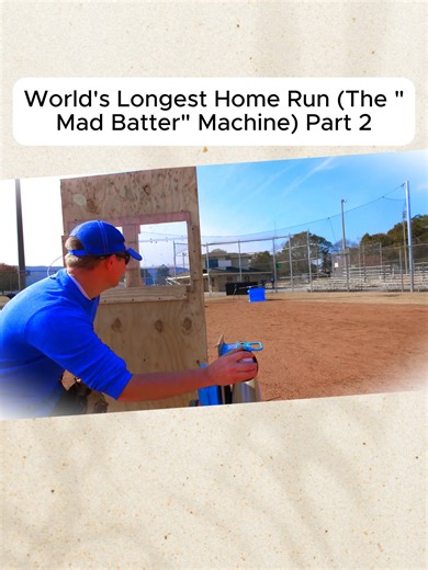 World's Longest Home Run (The Mad Batter Machine) #fyp #tips #tools #diy #usa #bat #baseball #golf #spot #machine