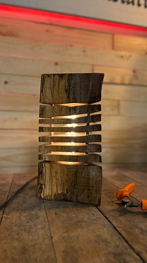 87K views · 1.3K reactions | Anleitung ⬇️ Designerlampe aus Brennholz...