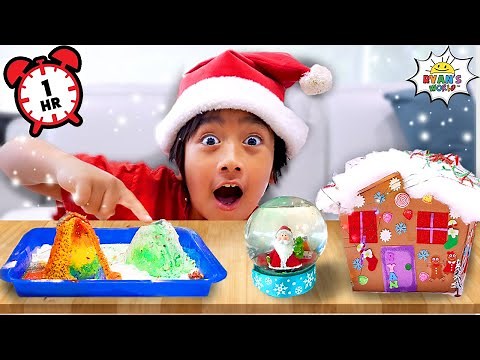 Ryan's BEST DIY Christmas Crafts Giant Gingerbread Cardboard Play House!
