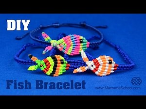 Colorful Fish Bracelet Tutorial | Macrame School