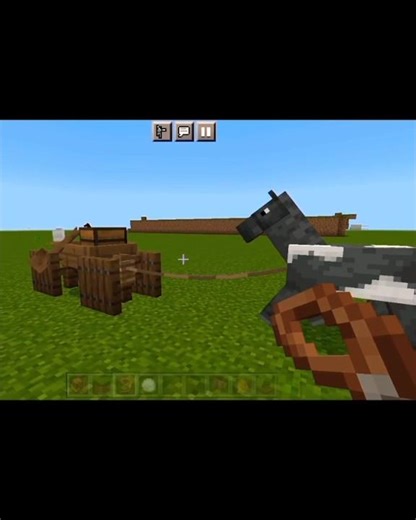 Realistic Minecraft hacks.Horse carriage.👌#minecraft