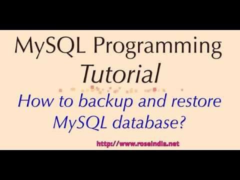 How to backup and restore MySQL database?