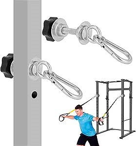 Signature Fitness Plate Loaded Lever Arm Attachment for Power Racks and Squat Stands - Fits Most Racks, Black