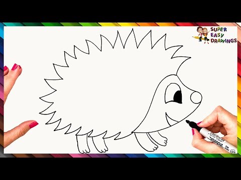 How To Draw A Hedgehog Step By Step 🦔 Hedgehog Drawing Easy