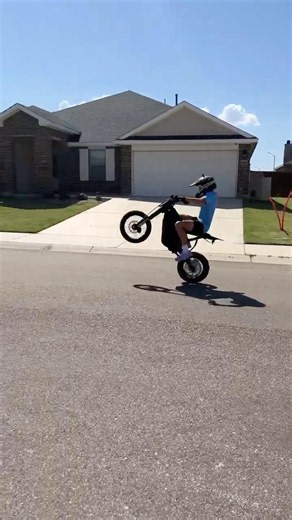 Practicing wheelie on Nova X