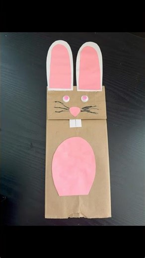 DIY Paper Bag Bunny Puppet! 🐰🌷 (Easy Easter Craft) #shorts