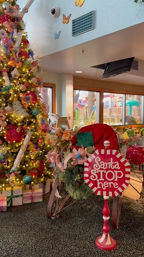 🎄✨The holidays are in full swing at Zehnder’s Splash Village! Our team has been busy adding sparkling lights, festive décor, and a little extra cheer to every corner. Come experience the magic of the season with us! | Zehnders Splash Village