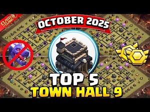 TOP 5! NEW INSANE Town Hall 9 (TH9) Base Layout + Copy Link 2025 | TH9 War Base | Clash of Clans
