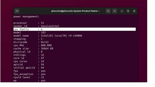 用于更改Intel CPU型号定义和检查方式的补丁将随着Linux 6.10一起发布