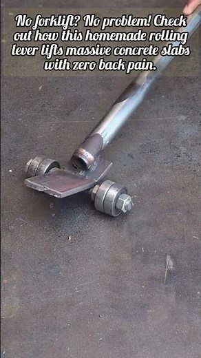 This DIY Roller Lever Lifts Heavy Concrete Easily