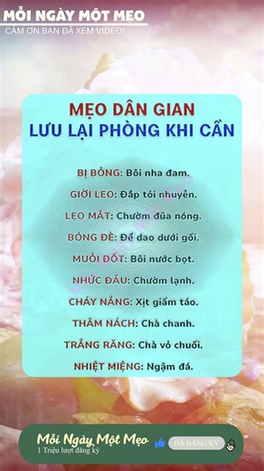 Mẹo vặt cuộc sống: giúp bạn sống tích cực mỗi ngày