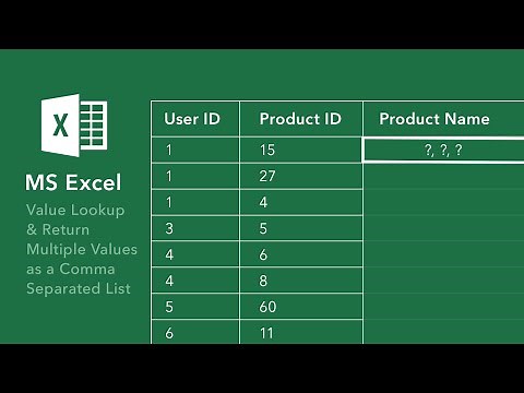 VLOOKUP to Return Multiple Values as a Comma Separated List in one cell