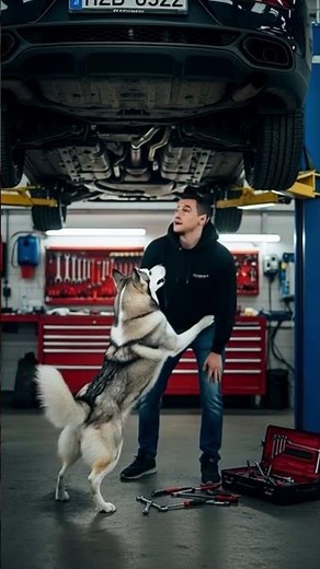 The smart husky dog warned his owner to stay away from danger. #rescue #huskydog #wildliferescue