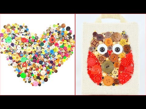 Cute & Creative Button Crafts You’ll Love||DIY Button Art Ideas for Home Decor#trending #diy #craft