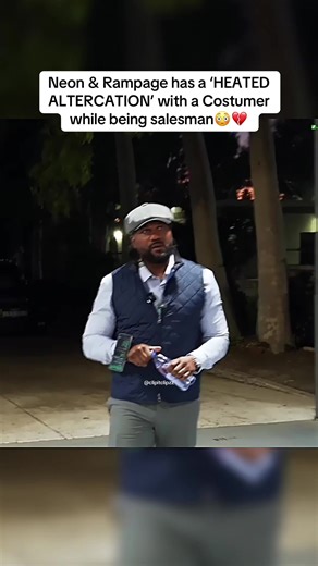 Neon & Rampage have a altercation while being salesman😳 #n3on #rampage #viral #fyp #trending