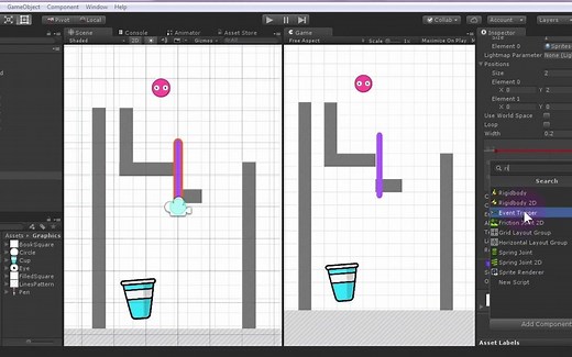 Unity 画线（2d 物理）