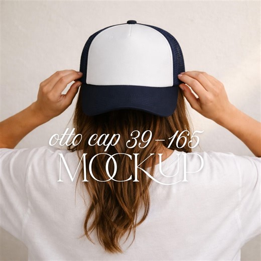 Trucker Hat Mockup OTTO Cap 39165 - JPG File Digital Download - Etsy
