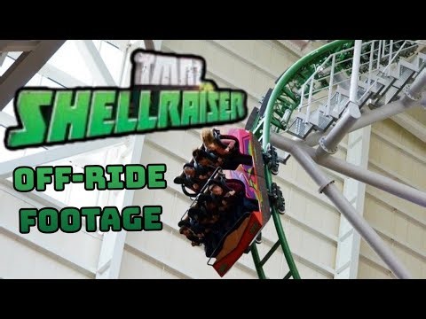 TMNT Shellraiser Off-Ride Footage | Nickelodeon Universe Worlds Steepest Coaster