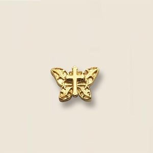 Butterfly Cross Lapel Pin