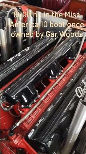 8000hp in the miss America 10 boat once owned by Gar Woods. #shorts