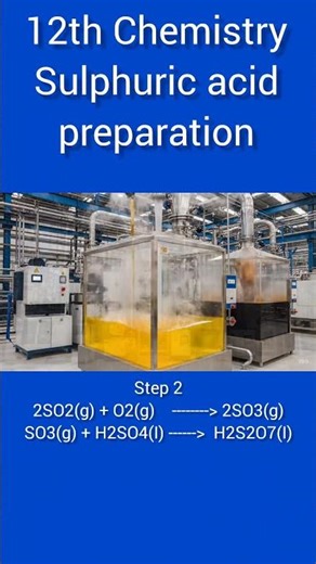 12th Chemistry| Sulphuric acid preparation| contact process #sulphuricacid #contact #12thchemistry