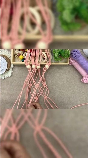 Beginner-Friendly Woven Plant Basket(Space-Saving)#diy #handmade#knotskill#macrame#knitting