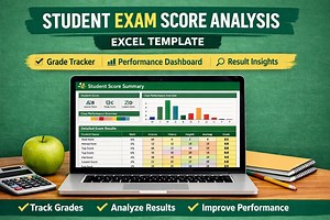 Student Exam Score Analysis Excel Template | Grade Tracker Spreadsheet | Academic Performance Dashboard - Etsy
