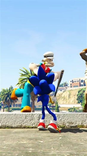 Sonic Power Test VS 4 Charater 😳EP-160 #gta5 #shorts