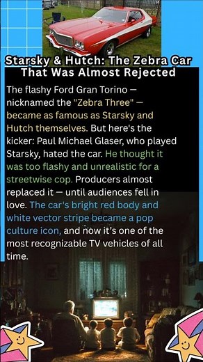 Starsky & Hutch The Zebra Car That Was Almost Rejected #StarskyAndHutch #70sTV #ClassicTV