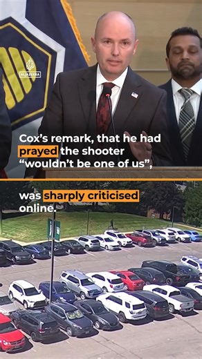 Utah Governor Spencer Cox has been criticised after he said he prayed that the man suspected of shooting Charlie Kirk “wouldn’t be one of us.” On Friday, US officials revealed that 22-year-old Tyler Robinson had been arrested and that he had engraved messages on bullets. | Al Jazeera English