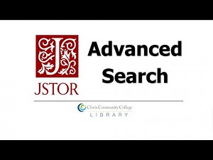 Advanced Search with the JSTOR Database
