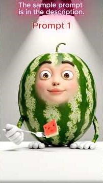 The Prompt Lab: 10 JUICY AI PROMPTS: Watermelon Eating Itself Compilation (80s ASMR) #veo3 #short