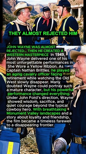 JOHN WAYNE WAS ALMOST REJECTED… THEN HE CREATED A WESTERN MASTERPIECE 🤠 #shorts