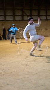 It’s damn near impossible to make it to the other end of this. #cowboy #wrangler #rodeo #yeehaw #lasso #challenge #countrylife #ouch #fail #builtdifferent #puremichigan #fyp | Frankie LaPenna