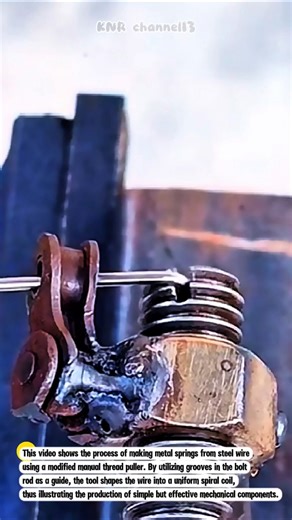Precision Spring Fabrication Using Manual Thread Puller#shorts #satisfying #welding #working